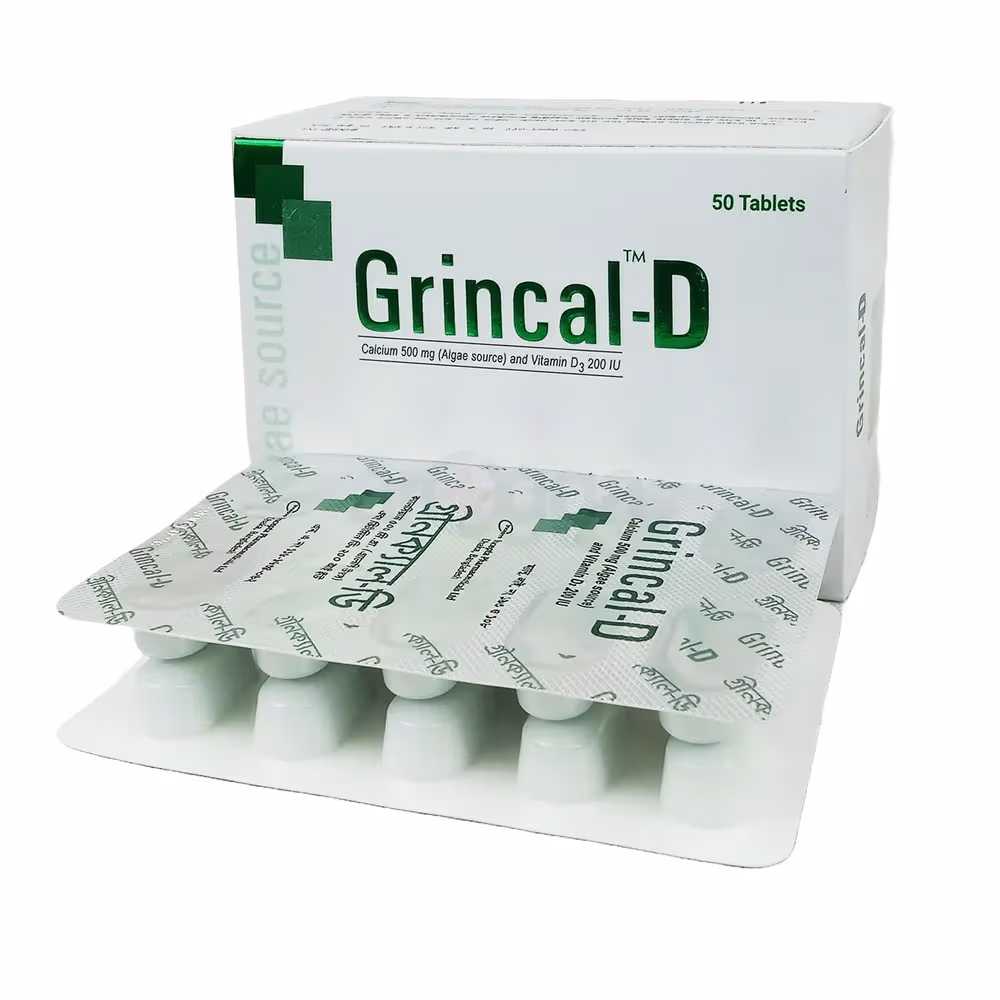 Tab. Grincal D 500 mg+200 IU