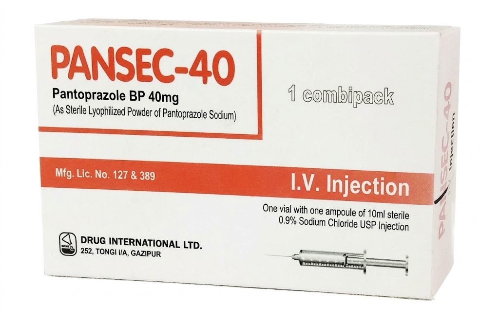 Pansec 40 mg/vial IV Injection